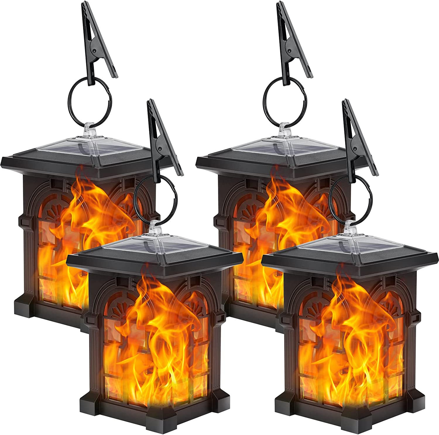 IP65 Waterproof Solar Outdoor Lights with Flickering Flame Outdoor Lighting